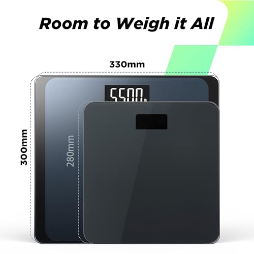 550lb Bathroom Digital Scale for Body Weight with Ultra-Wide Platform and Large LCD Display, Accurate High Precision Scale...