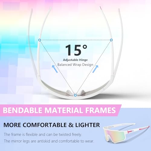 IKTOD 3 Pack Polarized Running Sunglasses for Women Mens Sunglasses UV Protection for Cycling Baseball Fishing
