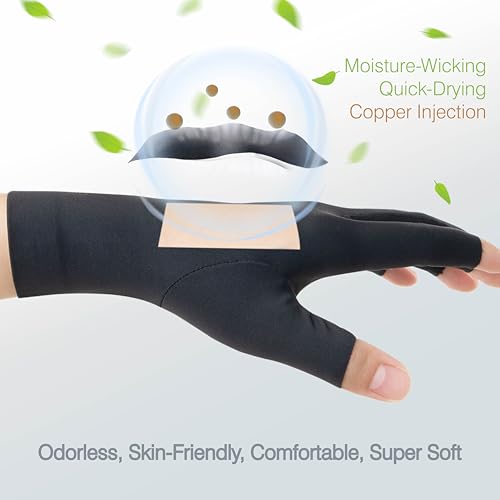 INZILOTEX Arthritis Compression Gloves, Super Soft and Seamless Arthritis Gloves for Carpal Tunnel Pain Relief Gloves