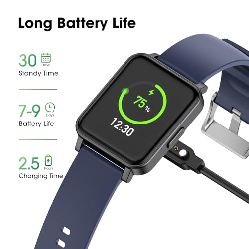 POIUZET Fitness Tracker, Fitness Watch with Blood Oxygen, Heart Rate Monitor, Steps Calories Counter, Sleep Monitor, Pedom...