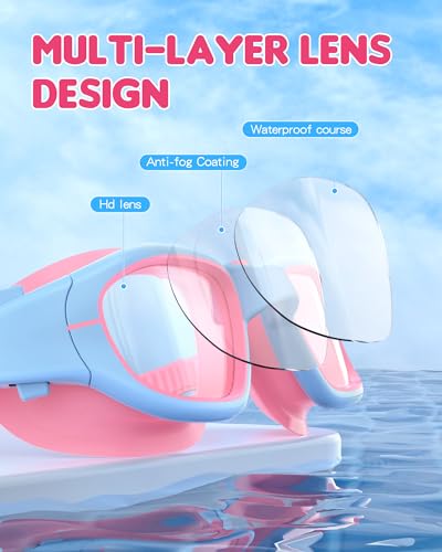 Zeligerstar Kids Swim Goggles,Swimming Goggles for Kids 6-14, Anti-Fog UV Protection Pool Glasses for Boys Girls