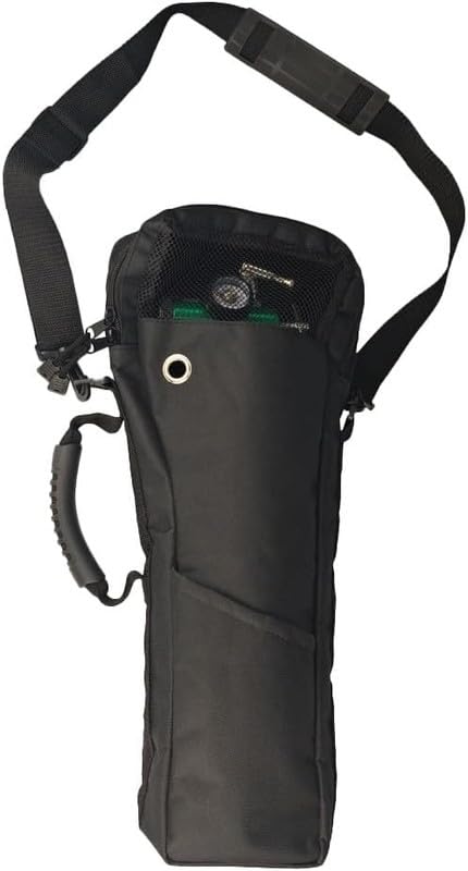 Portable Oxygen Shoulder Bag for A, B(M6), C(M9), D, M2, Ml6, M7 Size Oxygen Cylinders, Durable Oxford Material with Mesh Viewing Window, Portable Oxygen Tank Holder Bag for Travel, Storage, and Carry