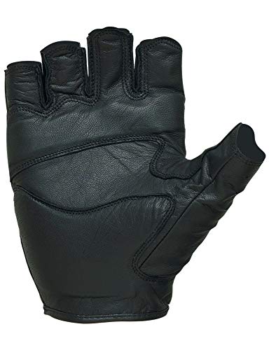 Castle Gel Fingerless Leather Gloves Black 3XL