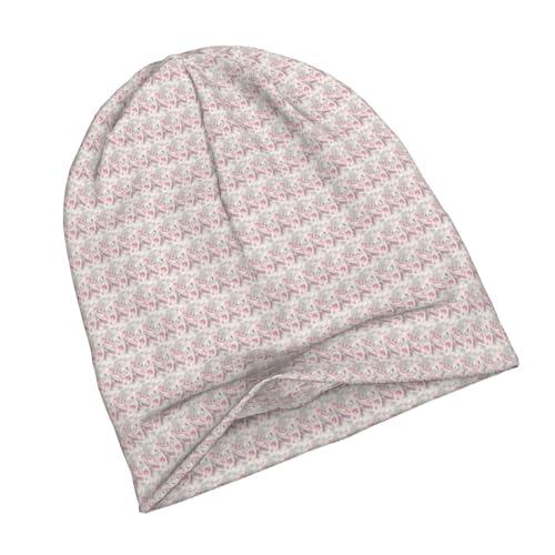 Romantic Paris Butterfly Print Winter Beanie Hat Men Women Soft Lightweight Thermal Cap for Outdoor Skiing Wear Black