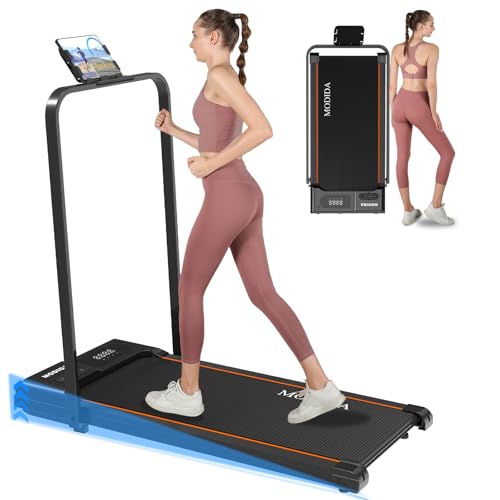 MODIDA 3-in-1 Treadmill for Home, Portable Walking Pad with Hand & Running Machine with Remote Control & LED Display, Comp...