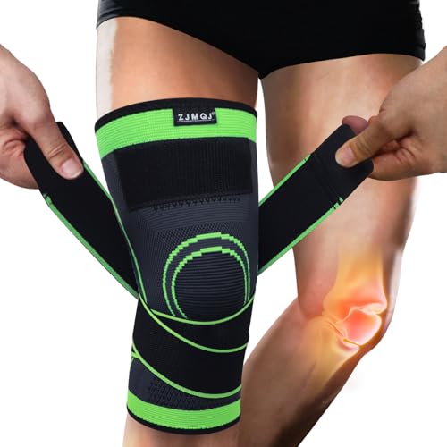 ZJMQJ Knee Brace with Straps for Women/Men, Knee Compression Sleeve for Knee Pain, Arthritis, ACL, PCL, Meniscus Tear, Joi...