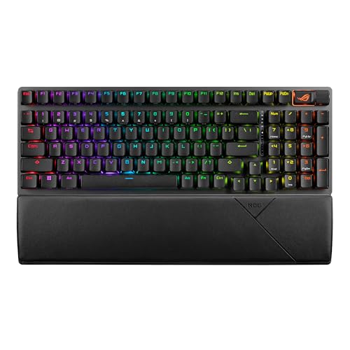 ASUS ROG Strix Scope II 96 Wireless Mechanical Gaming Keyboard – 96% Full-Size, Tri-Mode Connectivity, Hot Swappable Pre-l...
