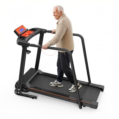 Lastforever Walking Treadmills with Extended Handrails, 2.5HP Quiet Motor, Heart Rate Monitor, 310 lbs Capacity, Treadmill...
