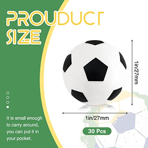 Xeehwb 30pcs Bouncy Balls,Soccer Bouncing Balls,High Bouncing Rubber Soccer Ball for Stress Relief,Multi-Item Party Favor ...