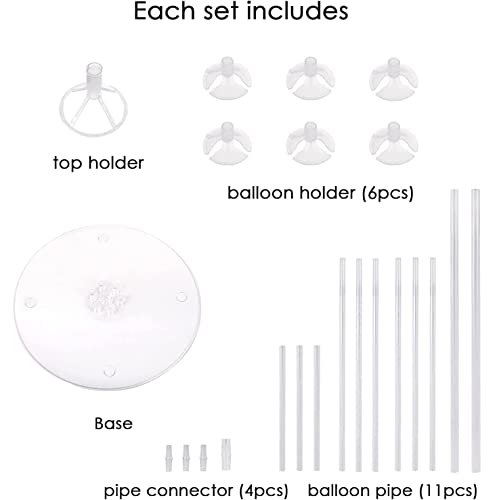 ROYUYE 10 Sets of Balloon Stands for Table Balloon Stand Allowing Balloons To Float Without Helium Tank Balloon Holder Dec...