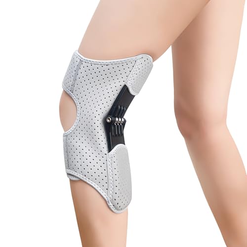Spring-Powered Knee Brace Stabilizer - Adjustable Triple-Spring Support for Squats, Stairs Climbing & Recovery, Ergonomic ...