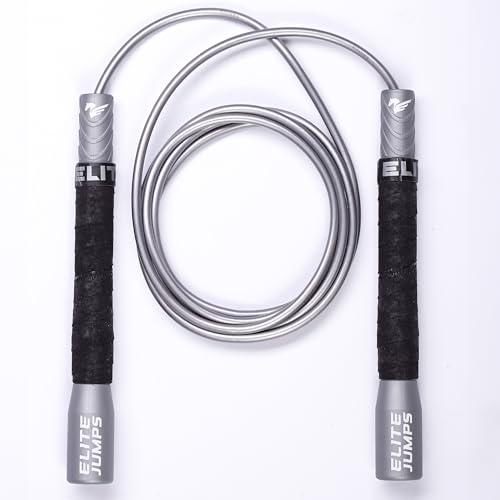 Fit Plus Pro Freestyle PVC Jump Rope for Tricks - Long Handles with Non-Slip Grip Tape - Adult Jump Ropes for Fitness