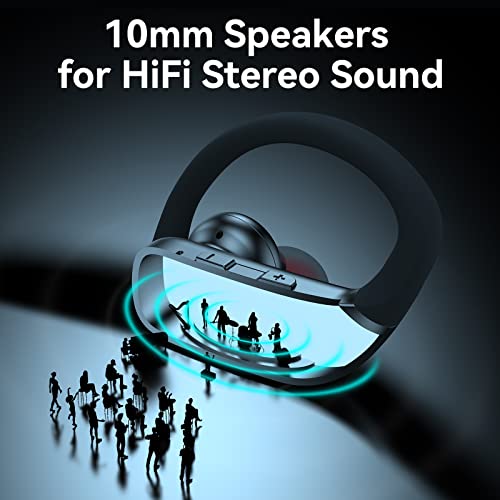 bmani Ear Buds Wireless Earbuds Bluetooth Headphones with 80H Playtime LED Display Case, Over-Ear Hook with Mic, Stereo So...
