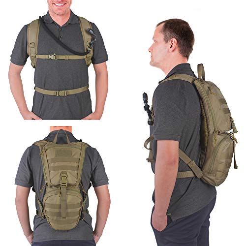 Unigear Tactical Hydration Packs Backpack 1050D with 3L Water Bladder, Thermal Insulation Pack Keeps Liquid Cool up to 4 H...