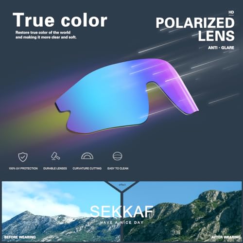 SEKKAF Kids Sunglasses, Youth Baseball Sunglasses Polarized Sports Cycling Shades for Boys Girls Lightweight Frame