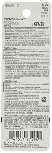 Maybelline New York Eye Studio Master Precise Liquid Eyeliner, No.110 Black, 0.037 Fluid Ounce