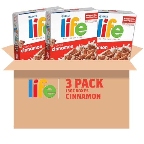 Life Multigrain Breakfast Cereal, Cinnamon, 13 Ounce (Pack of 3)