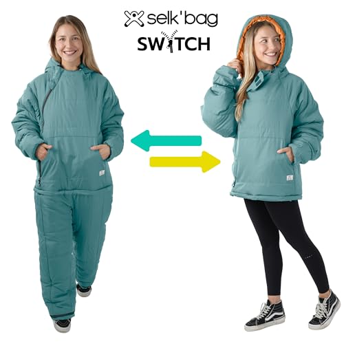 Selk'bag SWYTCH Lite Wearable Sleeping Bag & Jacket | 2-in-1, Lightweight, Eco-Friendly, 40°F for Camping & Travel