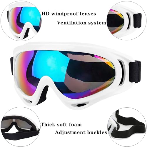 MaoMaoCha Ski Goggles for Men Women Kids Cycling Motorcycle UV Protection Goggles Snowboard Glasses for Youth Adult Teens ...