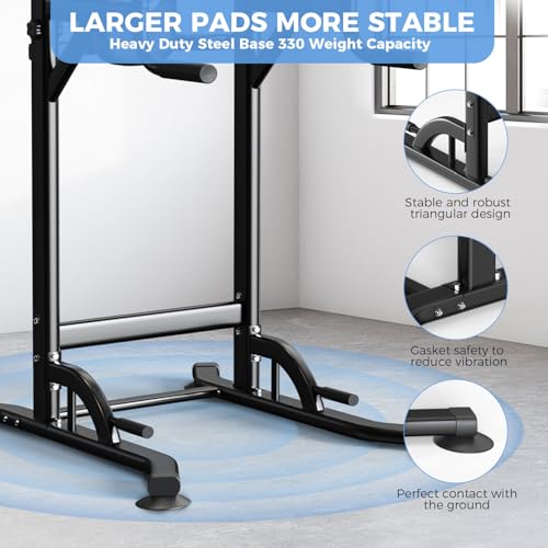 ZENOVA Pull Up Bar Dip Station Multi-Function Strength Training Equipment for Men Women Muscle Building 330/400 LBS Weight...