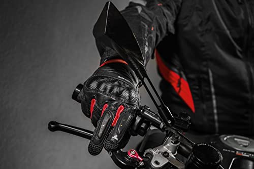 SHIMA Rush Motorcycle Gloves Men Leather Textile Short Summer Biker Armoured Protectors Motorbike Perforated Ventilated To...