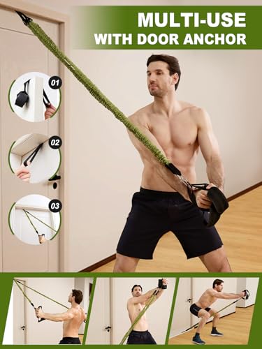 Pilates Bar Kit with Resistance Bands,260LBS Heavy Duty Resistance Bands for Working Out, Strength Pilates Equipment with ...