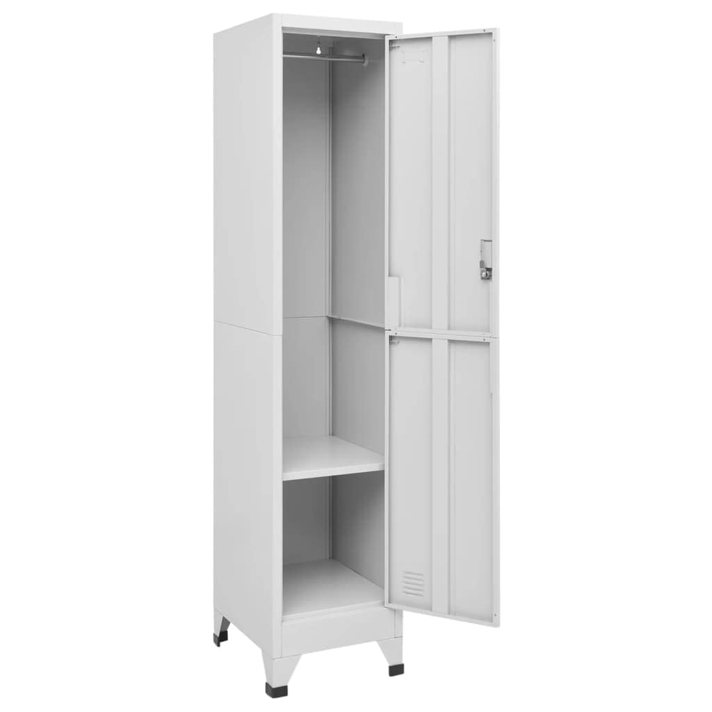 RCODSSK Industrial Steel Locker Cabinet with Lockable Door, 15x17.7x70.9 Inches, Large Storage Compartment with Shelf and Hanging Bar for Clothes, Name Card Holder, Ideal for Sports