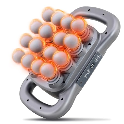 GAXEZO 16 Head Massage Gun Set, Deep Tissue Percussion Massager, 2600mAh Electric Massage Tools with 9 Styles & Levels, Da...