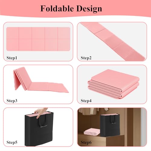 Yoga Mat for Travel, Non-Slip Yoga Mat, Exercise Mat 1/4" Thick Yoga Mat Foldable, Perfect for Pilates, Outdoor & Travel, ...