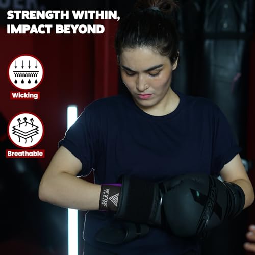 WYOX Gel Boxing Hand Wraps Inner Gloves for Men & Women, 80cm Quick Wrist Straps, Padded Knuckle Protection for Muay Thai ...