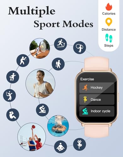 RUIMEN Smart Watches for Men Women (Answer/Make Calls, 2 Bands Included), 1.8" Smartwatch for iOS/Android Phones, Fitness ...