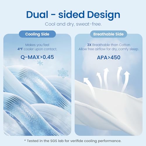 Cozy Bliss Cooling Comforter Queen Size Dual-Sided, Ultra-Soft Cooling Blankets for Hot Sleepers and Night Sweats, Breatha...