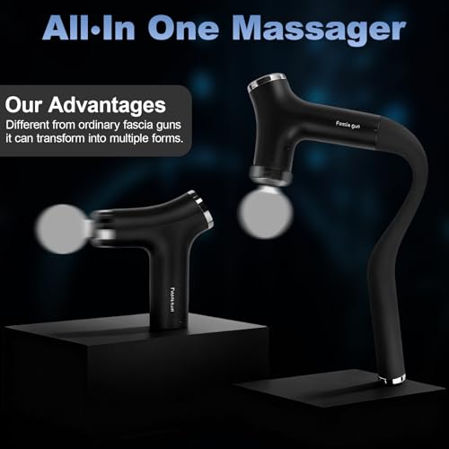 patpaw Detachable Deep Tissue Massage Gun with Extendable Handle, 12-Speed Percussion Back Massager for Hard to Reach Shou...