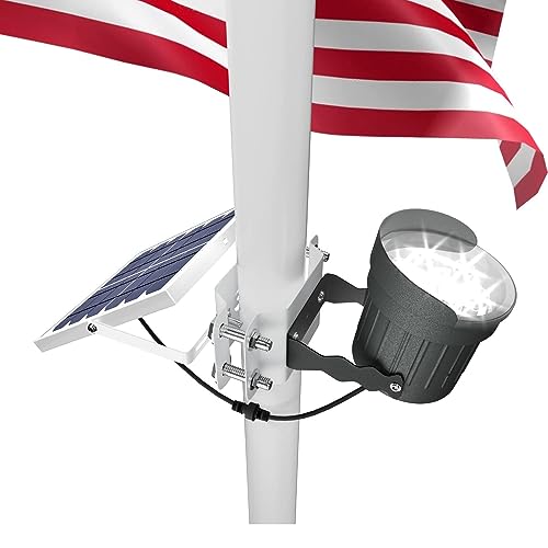 Ofuray Solar Flag Pole Light 3In1 Design, Brightest Flag Pole Light Solar Powered, 2 Brightness American Flag Coverage Led...