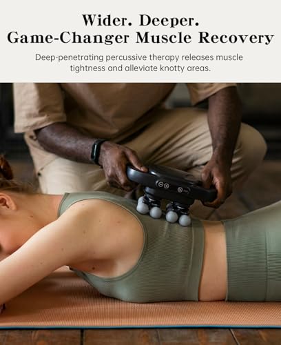 Jogfit 16 Head Massage Gun Set, Deep Tissue Muscle Massager with 3 Modes & 30 Intensities,Quiet Multi Head Massage Gun for...