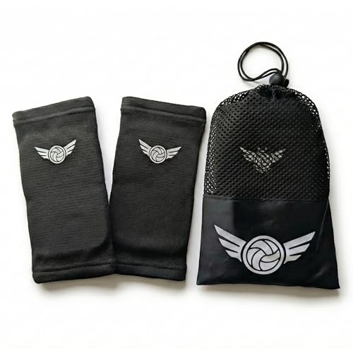 Baylee and Me Volleyball Elbow Pads with Breathable Mesh Carry Bag – Impact Absorbing Compression Sleeves for Youth & Teen...