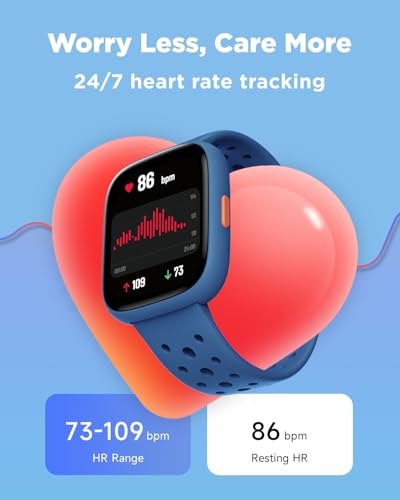 BIGGERFIVE Smart Watch for Kids No APP No Phone Needed, 1.8" Fitness Tracker Watch Pedometer, Heart Rate, Sleep Monitor, I...