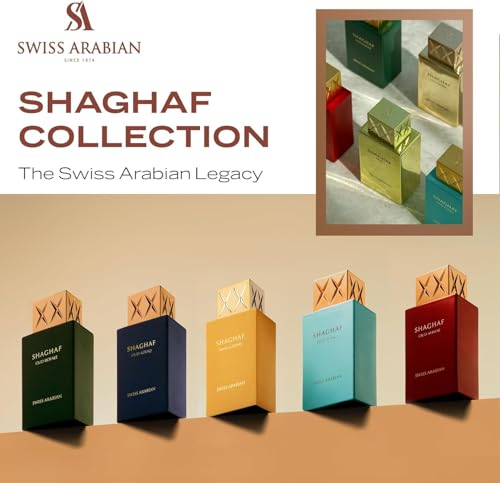 Swiss Arabian Shaghaf Oud - Luxury Products From Dubai - Long Lasting, Addictive Personal EDP Spray Fragrance - Seductive Signature Aroma - 2.5 Oz