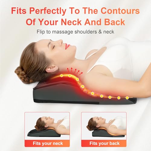 COMFIER Back Massager with Heat, Deep Tissue Shiatsu Neck and Back Massager for Pain Relief, Chair Use Massager Pillow wit...