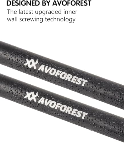 Tarp Poles Heavy Duty Adjustable, AVOFOREST Aviation Aluminum 8.7FT Tent Poles Lengthen and Thicken with Protection Cap Aw...