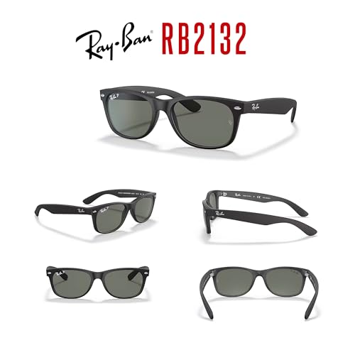 Ray-Ban RB2132 POLARIZED NEW WAYFARER Square Sunglasses For Men For Women +BUNDLE with ACCESSORY EYEWEAR KIT