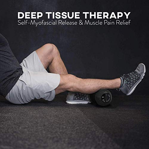 Rolling With It Vibrating Peanut Massage Ball - Deep Tissue Trigger Point Therapy, Myofascial Release - Handheld, Cordless...