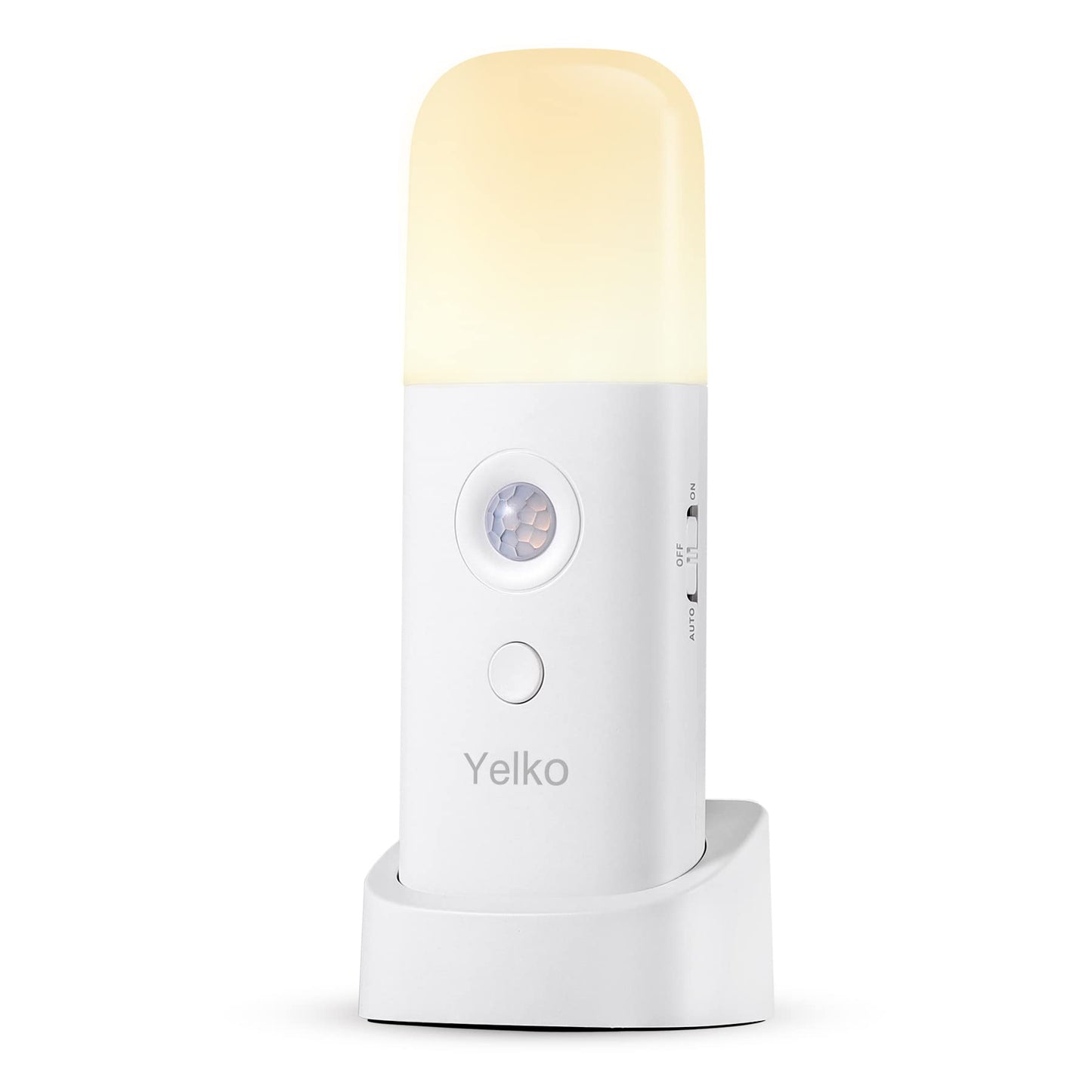 YELKO Motion Sensor Night Light, 2000mAh Rechargeable, Dimmable, One Pack, Warm White, Model YK0301Y