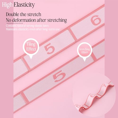 Multi-Loop Stretch Band - Yoga, Pilates, Ballet, and Physical Therapy Stretching Strap for Flexibility, Leg Stretching, an...