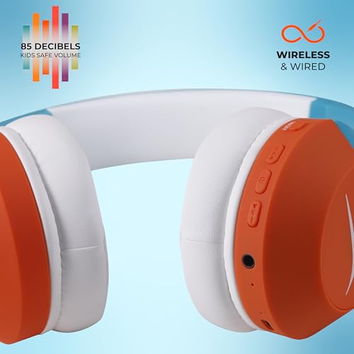 Altec Lansing Kid Safe Noise Cancelling Wireless Headphones 15H Battery, 85dB Volume Limit, Foldable Design Powerful Soun...