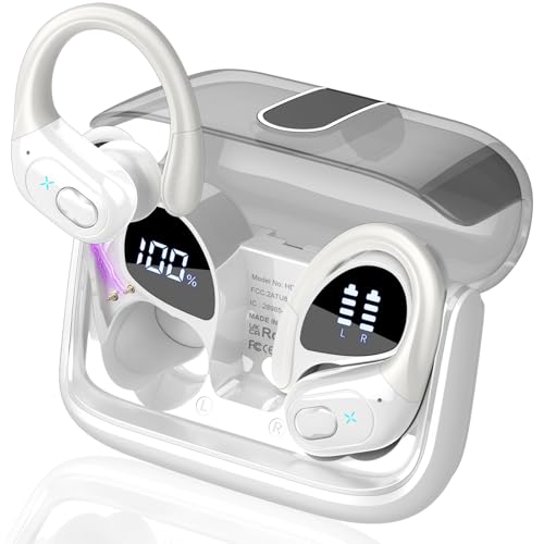 Wireless Earbuds 75hrs Bluetooth 5.4 Headphone Sport, 2026 Bluetooth Earbuds Stereo Deep Bass Over Ear Bud with Earhooks, ...