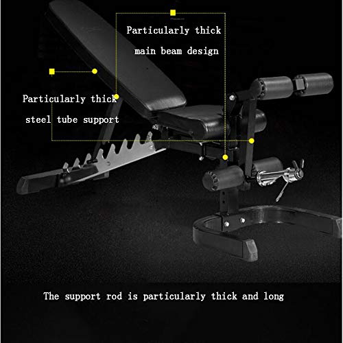 SLGGPJBU Small Dumbbell Adjustable Weight Bench, Professional Exercise Sit Ups Supine Board Multi Function Household Comme...
