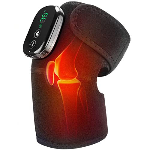 MOAJAZA Knee Massager with Heat and Vibration, Heating Pad for Knee Shoulder Elbow, Heated Knee Brace for Arthritis with M...
