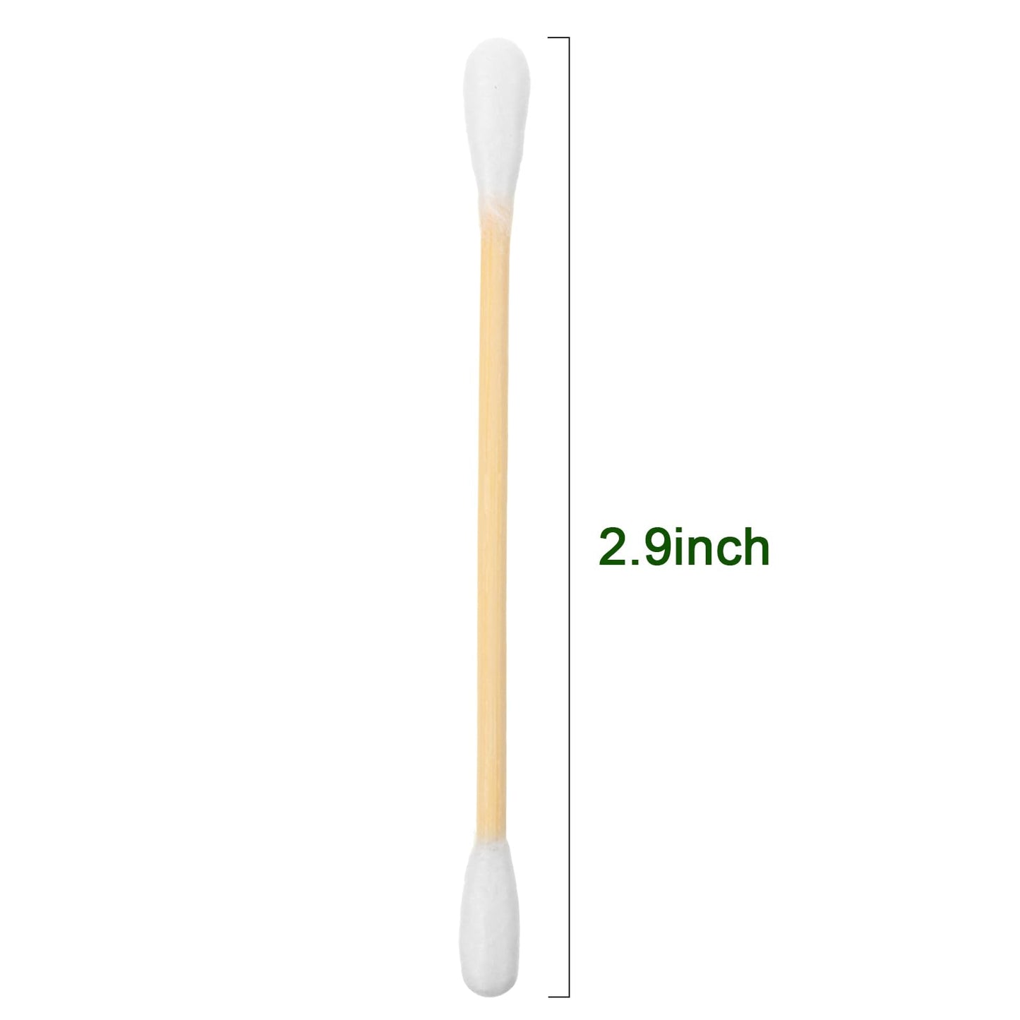 Demissle 30 Pack Cotton Swabs Travel Size, 10 Pcs Per Pack Individually Wrapped Cotton Swab Double Tipped Wooden Sticks for Ear