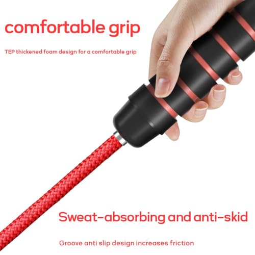 16 FT Long Jump Rope for Kids Adults,Double Dutch Jump Rope,Adjustable Skipping Ropes with High-strength Nylon Braided Rop...